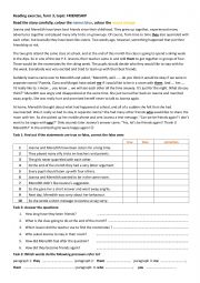 English Worksheet: Friendship