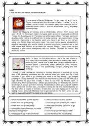 English Worksheet: adventure sports