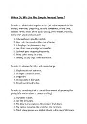 English Worksheet: Simple Present Tense
