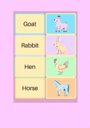 English Worksheet: Animals flashcards