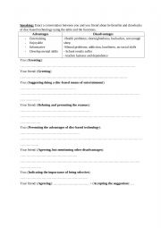 English Worksheet: speaking about technology