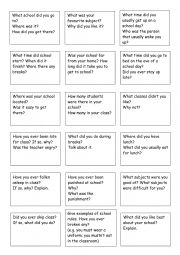 English Worksheet: Talking About School