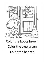 Santa Claus Coloring with reading comprehension