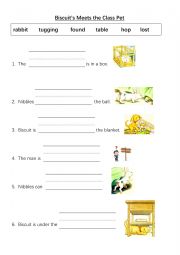 English Worksheet: Biscuit Meets the Class Pet Worksheet