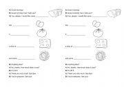 English Worksheet: At the restaurant dialogue
