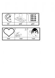 English worksheets: EAR PHONIC WORKSHEET