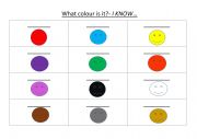 English Worksheet: Colours