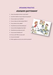 Speaking practice: housework questions