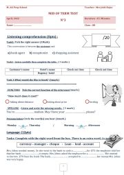 MID TERM TEST N3 8TH