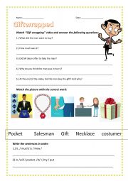 English Worksheet: Video based worksheet for beginners