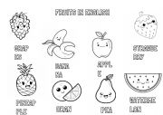 English Worksheet: Fruits in english