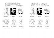 Simon says picture dictionary