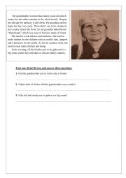 English worksheet: My grand mother