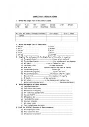 English Worksheet: simple past