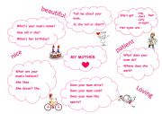 English Worksheet: Mind map about my mum