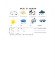 English Worksheet: weather