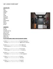 English Worksheet: Where is are
