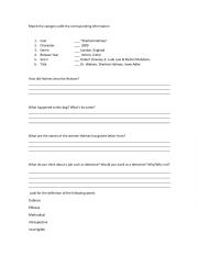 English Worksheet: Saherlock Holmes
