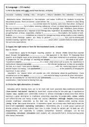 Mid-term test 3 (third form)