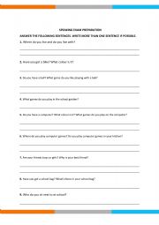 English Worksheet: TOEFL Junior Speaking Practice 