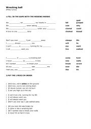 English Worksheet: Wrecking ball / Miley Cyrus Song