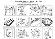 English Worksheet: Prepositions -under,in,on