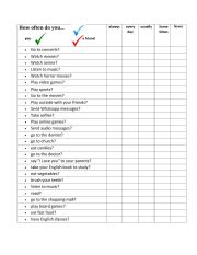 English Worksheet: How often do you - chart