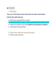 English Worksheet: Speaking practice on cancelling the food order 