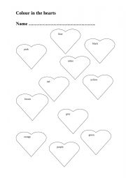 English Worksheet: colour