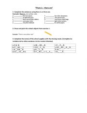 English Worksheet: There is There are
