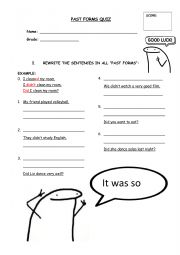 English Worksheet: Simple past tense