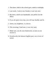 English Worksheet: Comma