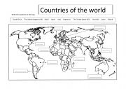 Countries of the world - Vocabulary practice