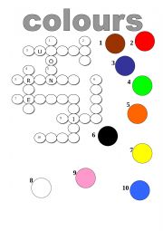 English Worksheet: colour