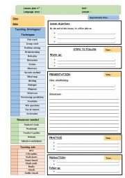 Lesson plan template