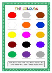 English Worksheet: THE COLOURS