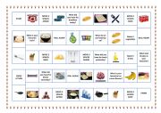 English Worksheet: Food - board game