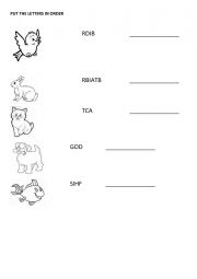 English Worksheet: Pets