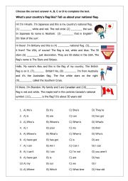 English Worksheet: flags