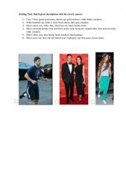 English Worksheet: Matching. clothes