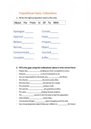 Collocations . Prepositional verbs