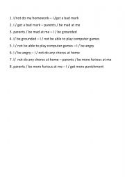 English Worksheet: First conditional chain