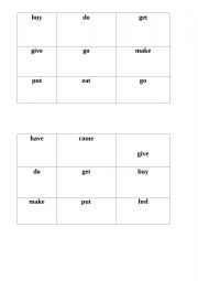 English Worksheet: irregular verbs