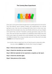 GUMMY BEAR EXPERIMENT