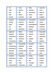 English Worksheet: word game