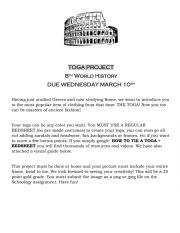 English Worksheet: Toga Day