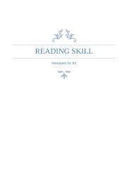 English Worksheet: b2- reading