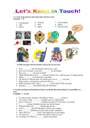 English Worksheet: Lets keep in touch