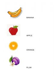 Basic friut learning chart