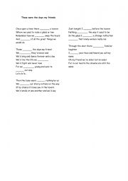 English Worksheet: used to song